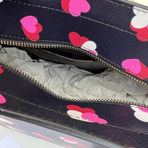 Kate Spade Satchel Staci Medium Satchel Heart Print Black Multi - Picture 12 of 12